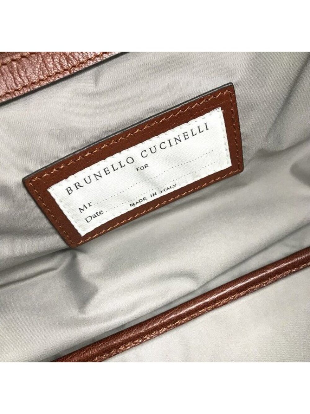 Brunello Cucinelli Weekender Country Hand Boston Leather Corduroy Travel Bag - Picture 9 of 10